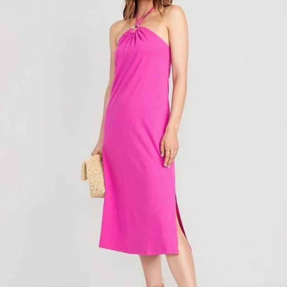 Comfy Pink Halter Dress